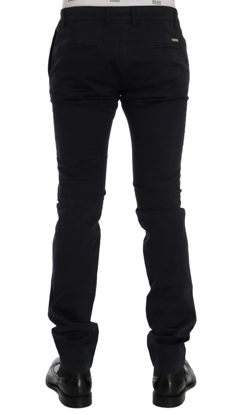 Pair of dark blue jeans on a mannequin