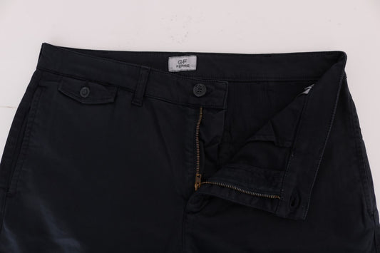 Pair of black jeans on display