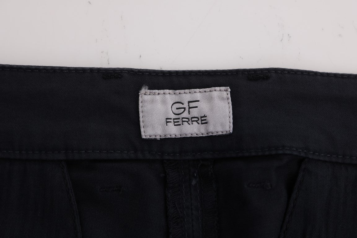 Pair of black jeans with a label on the waistband