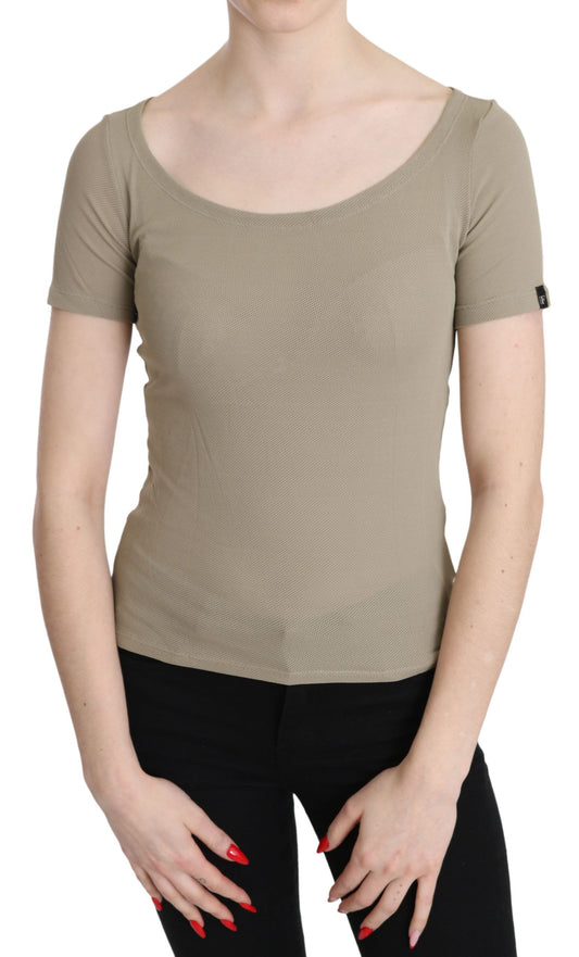 Woman wearing a knit top