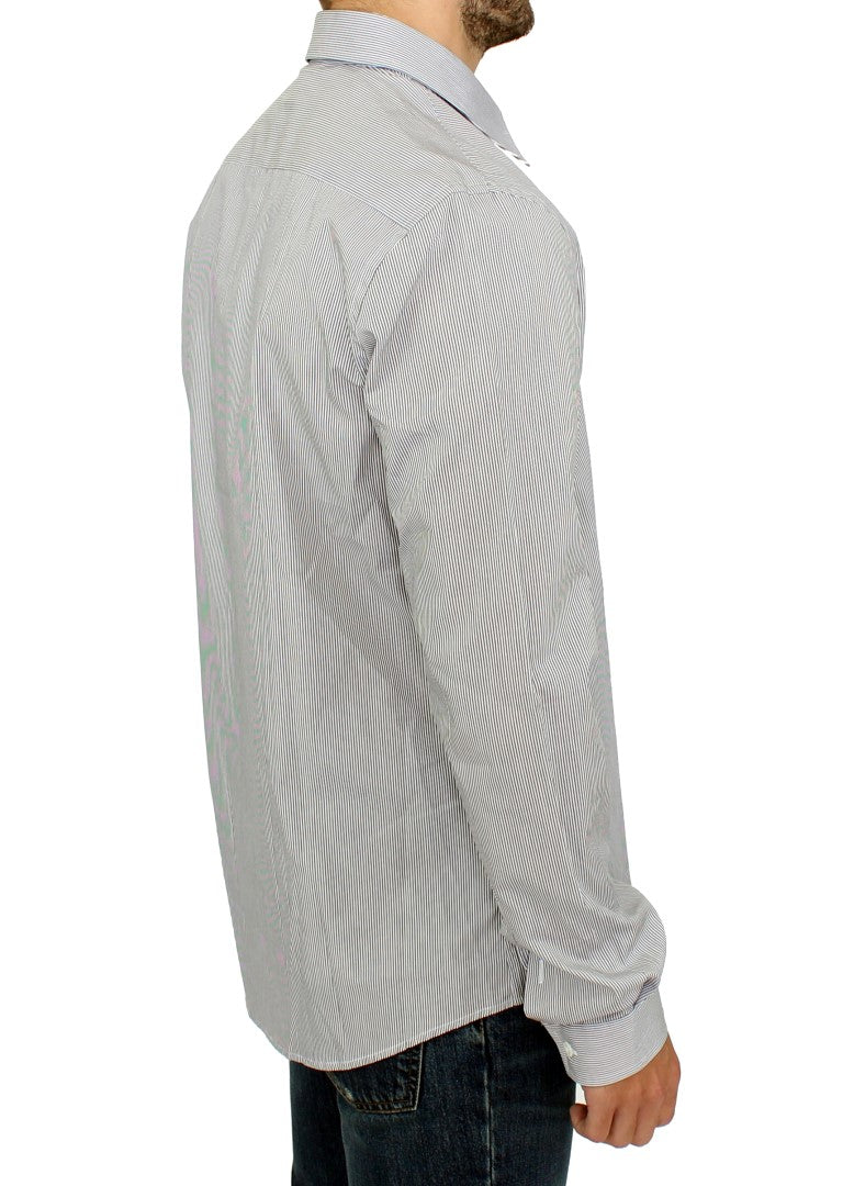 Man wearing long sleeve shirt