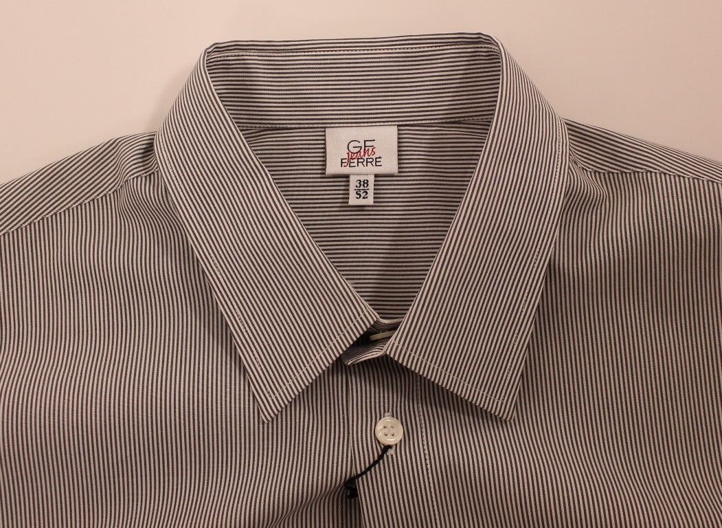 Men's striped button up shirt