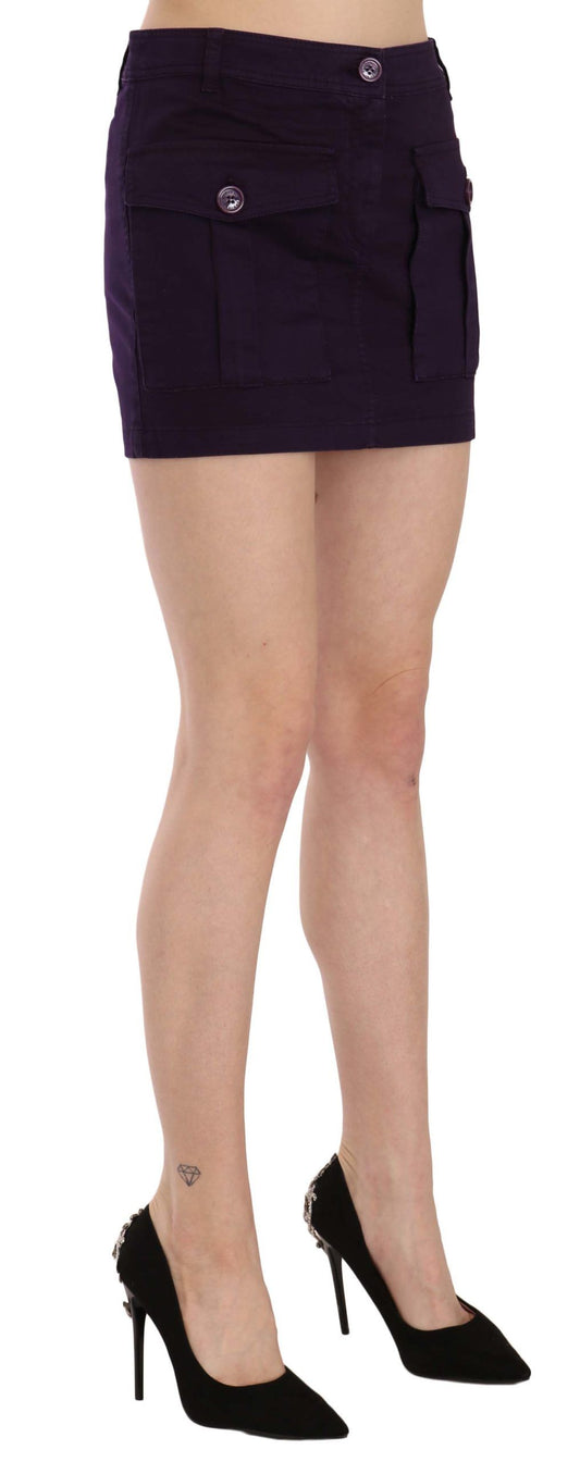 Woman wearing short skirt and high heels