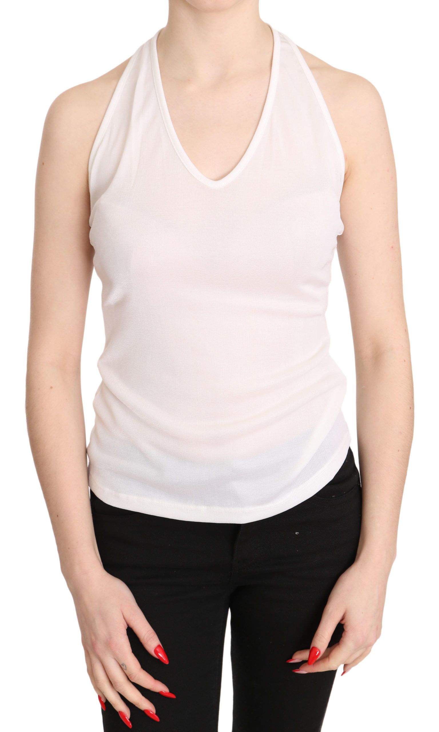White tank top on woman