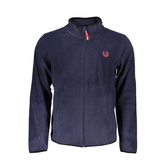 Blue jacket with zippered front pocket