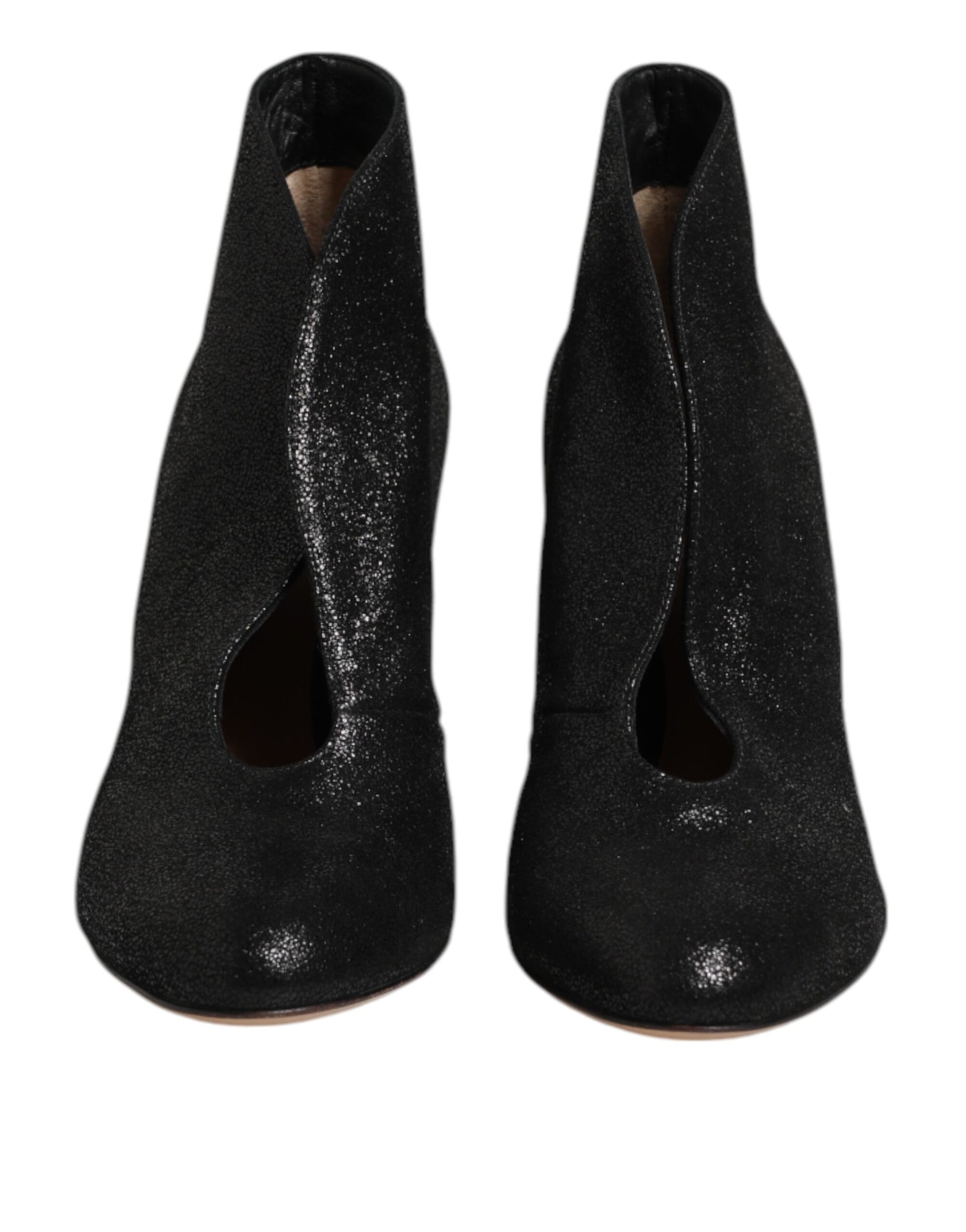 Pair of black glittery women's shoes