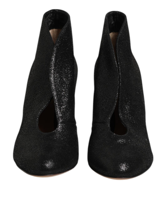 Pair of black glittery women's shoes