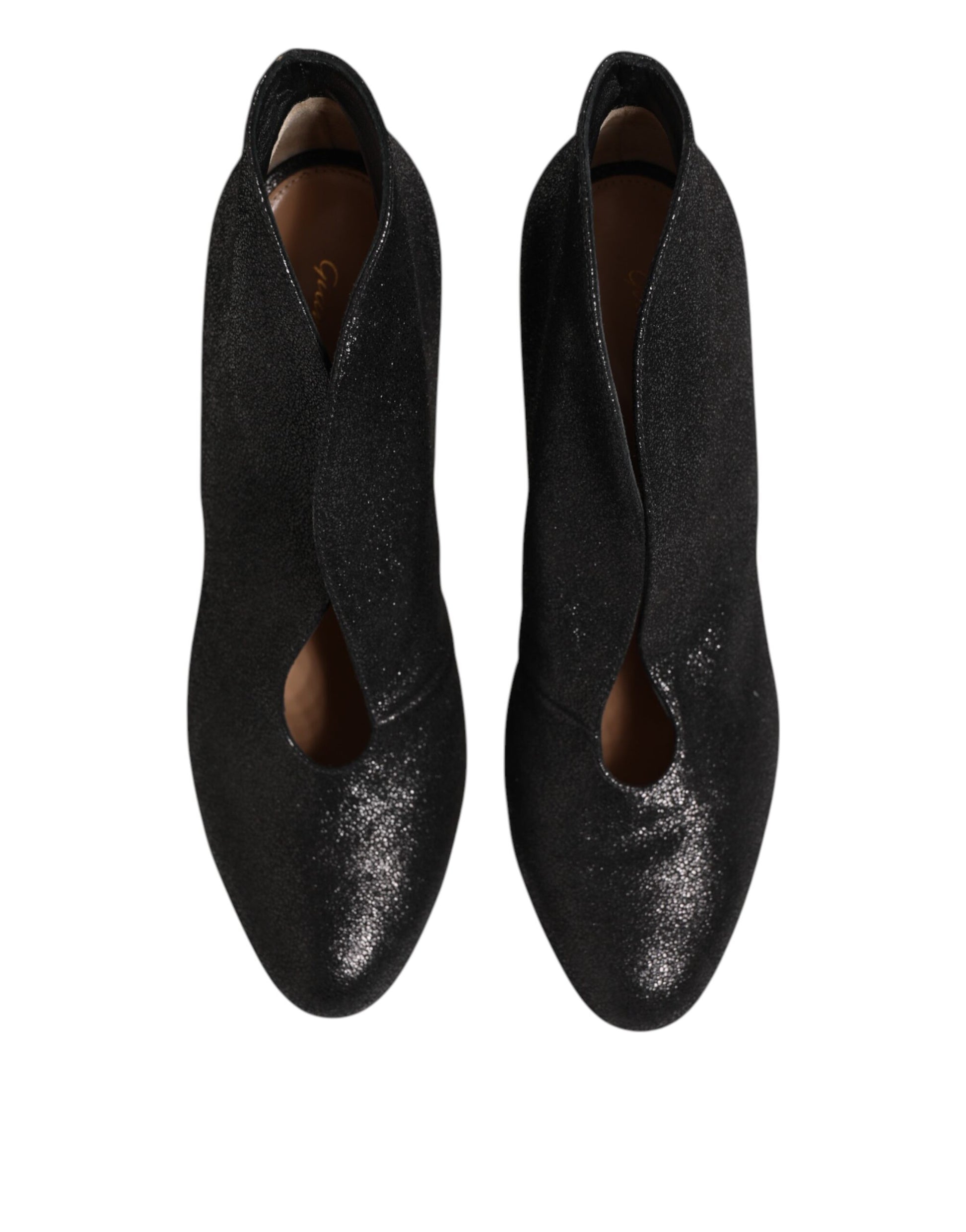 Pair of black glittery women's shoes