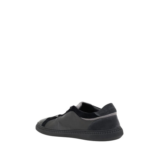 Pair of black slip on shoes