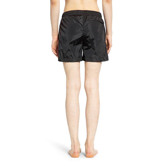 Pair of black swim trunks