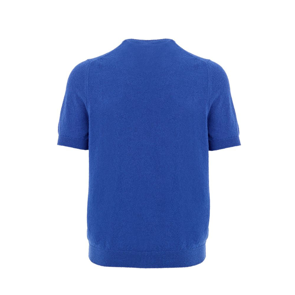 Blue sweater on a hanger