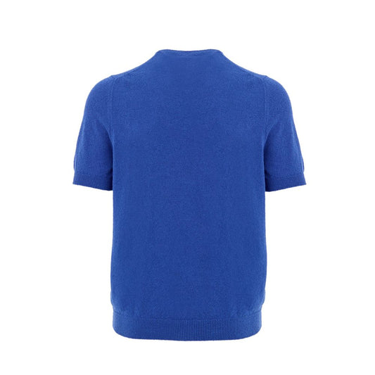 Blue sweater on a hanger