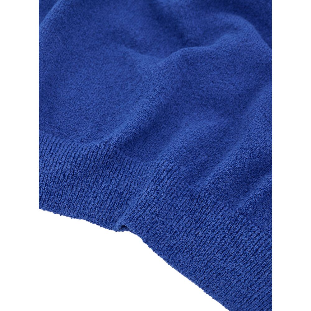 Blue knitted sweater