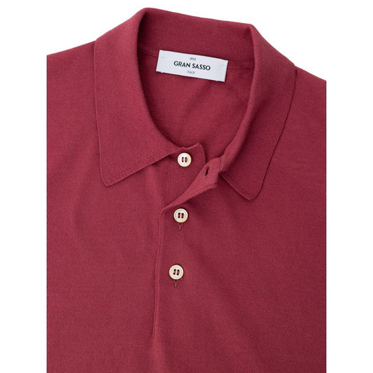 Red polo shirt on hanger
