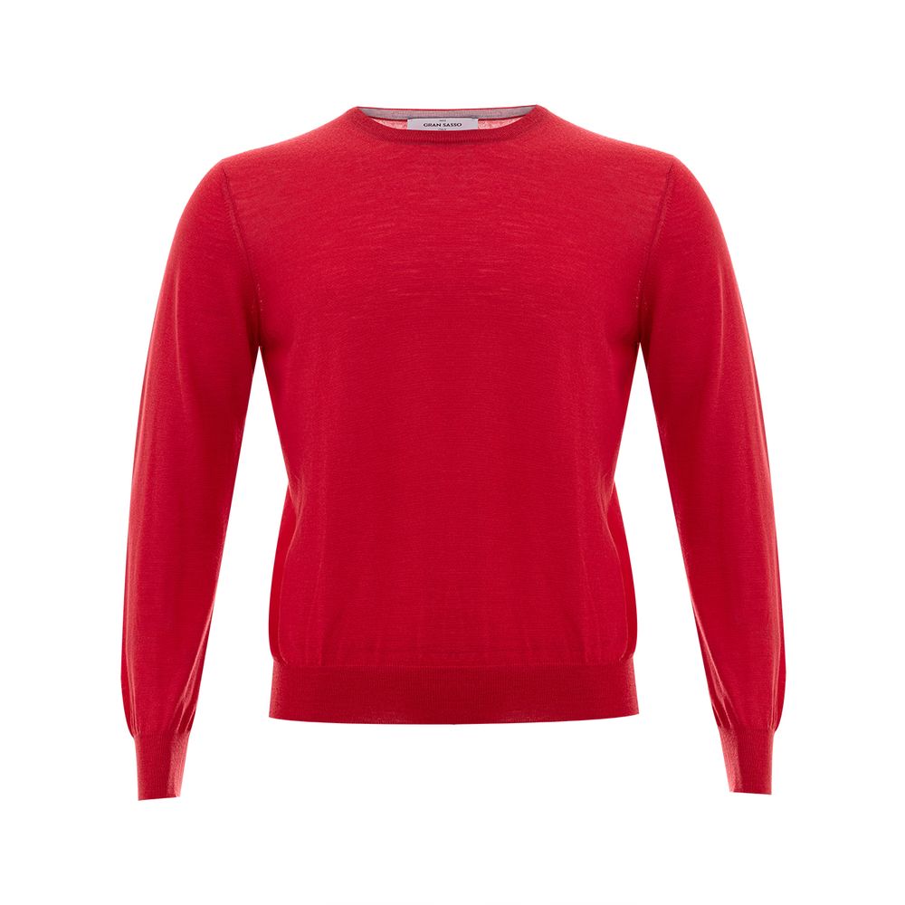 Red long sleeve sweater on a mannequin