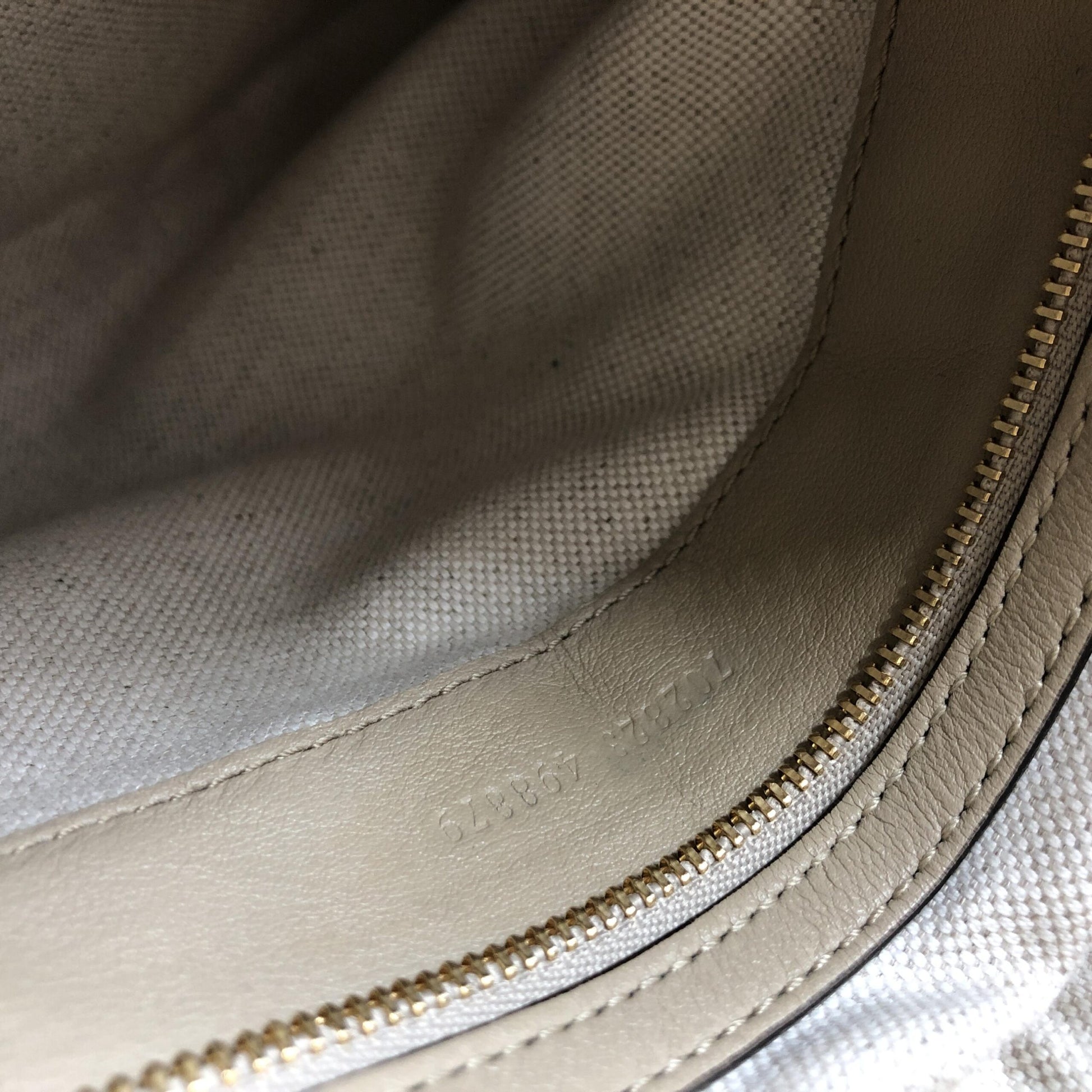 Zipper on a bag