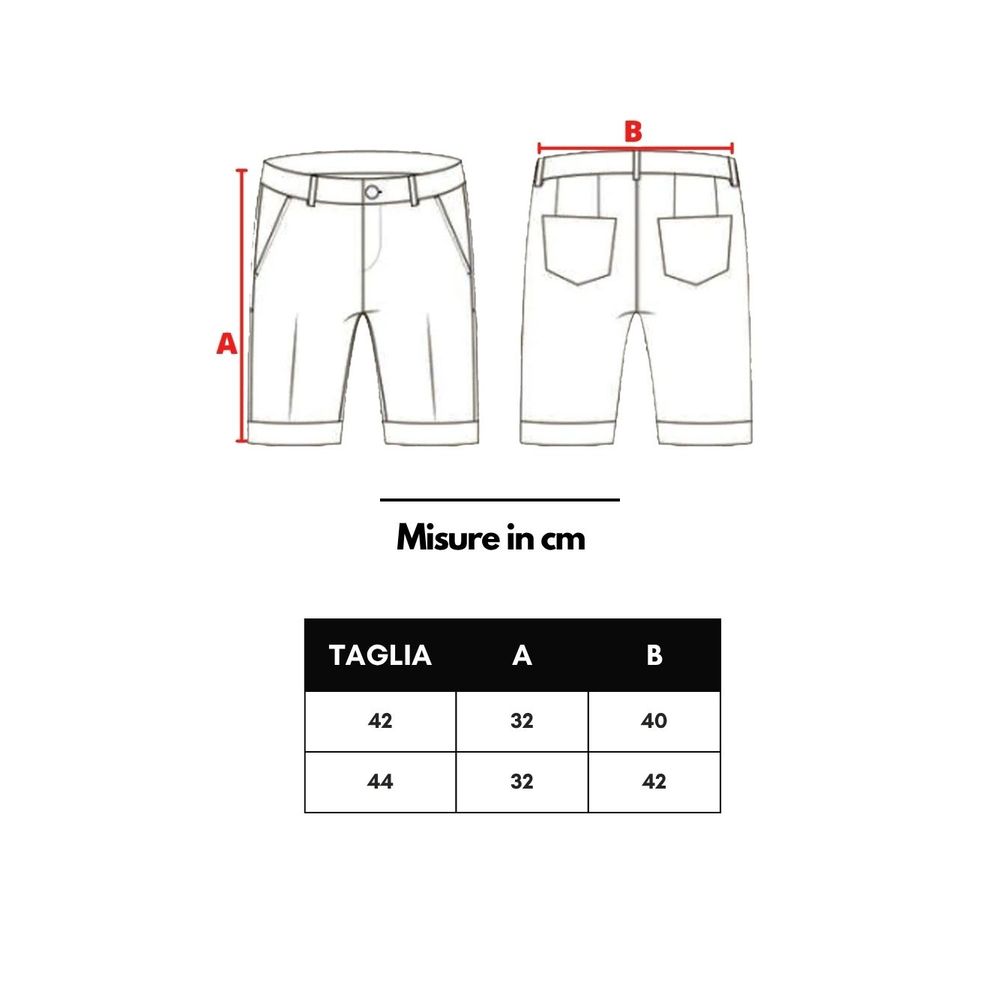Pair of men's shorts in black and white illustration