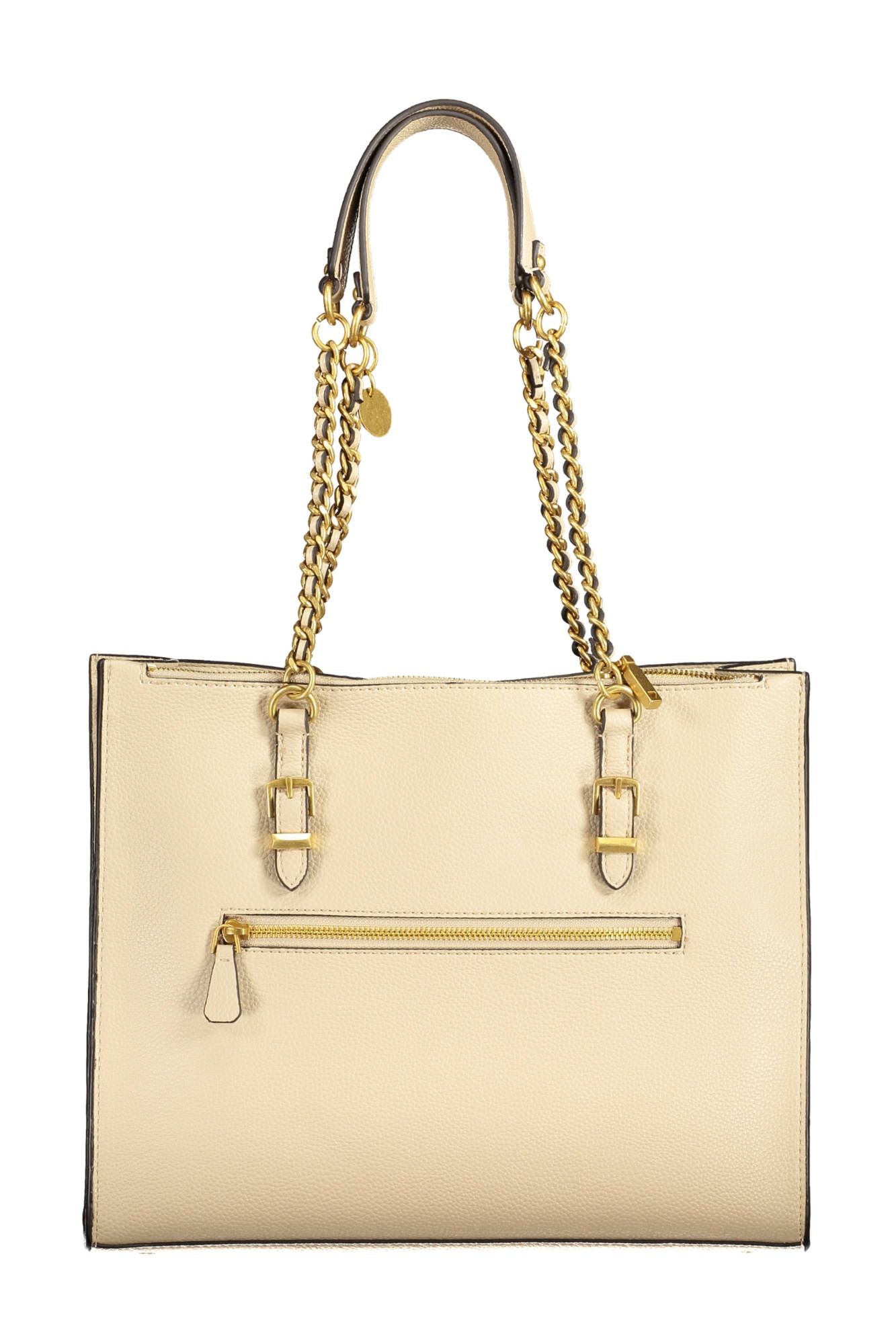 Gold metallic handbag with chain strap