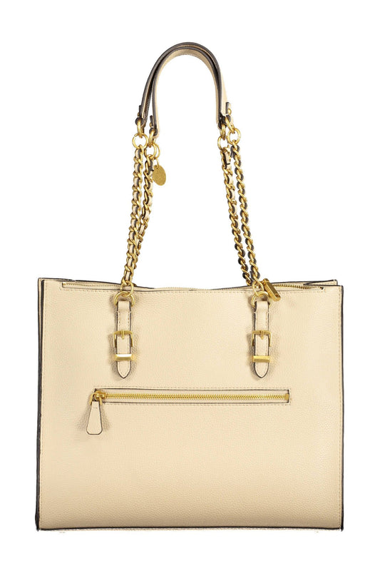 Gold metallic handbag with chain strap