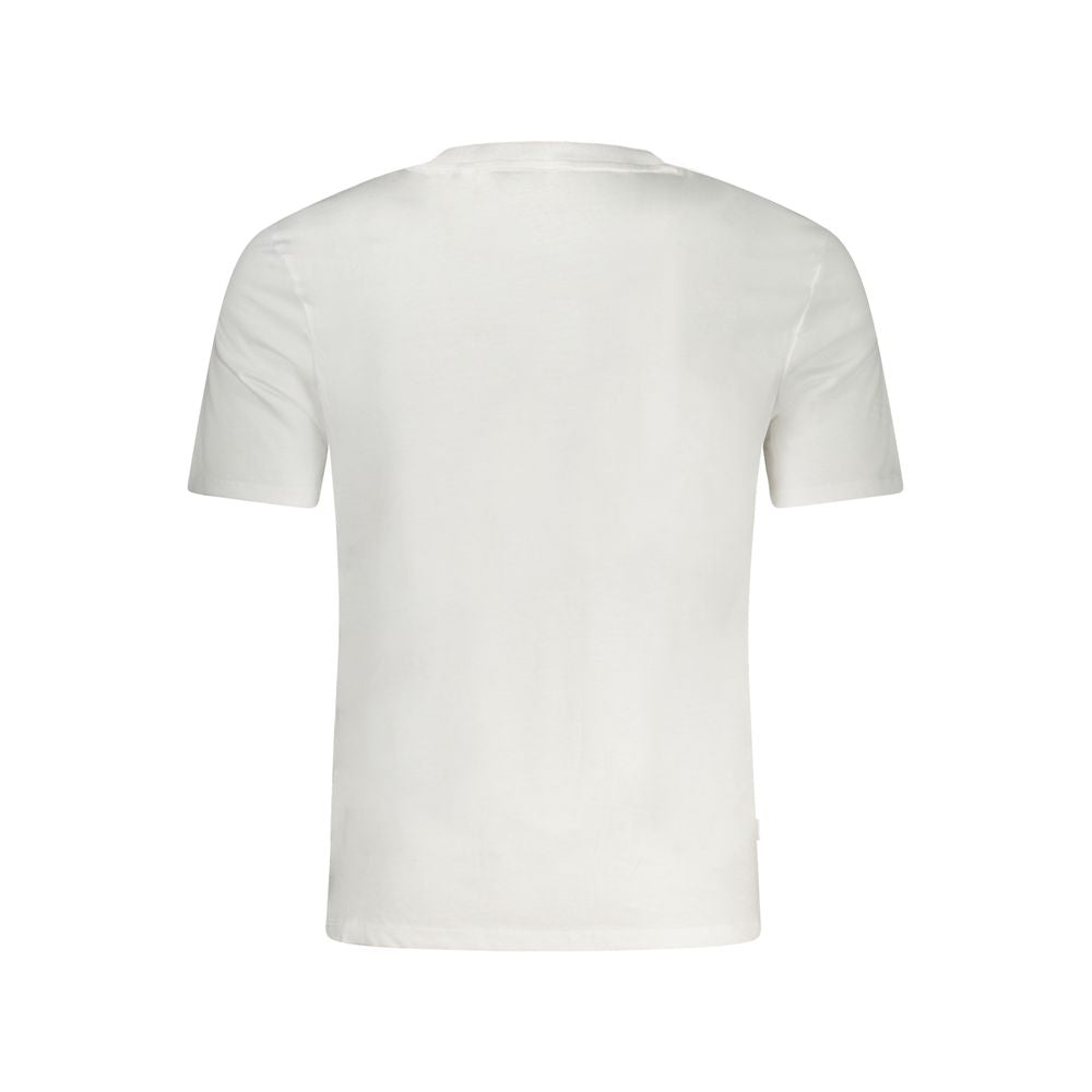 White men's t-shirt with short sleeves