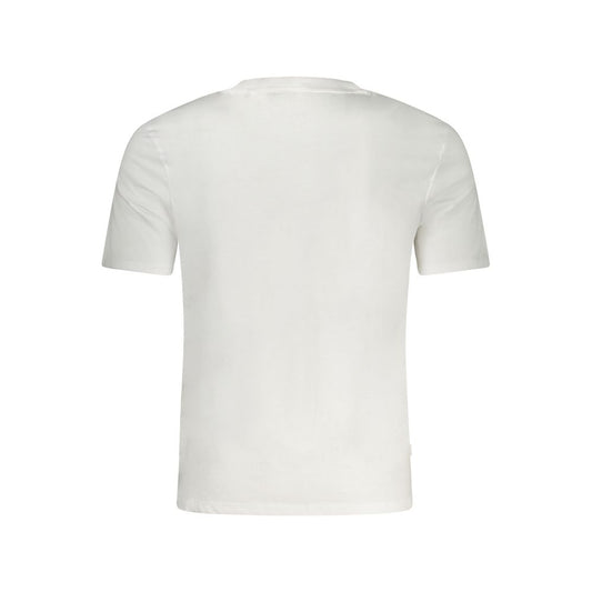 White men's t-shirt with short sleeves