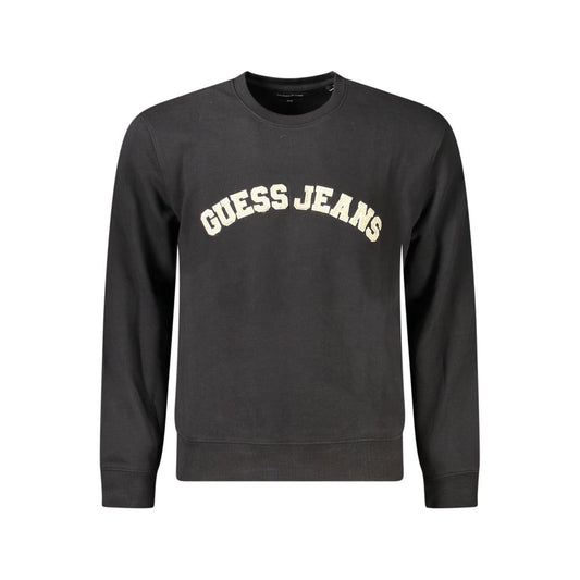 Black sweatshirt with yellow lettering