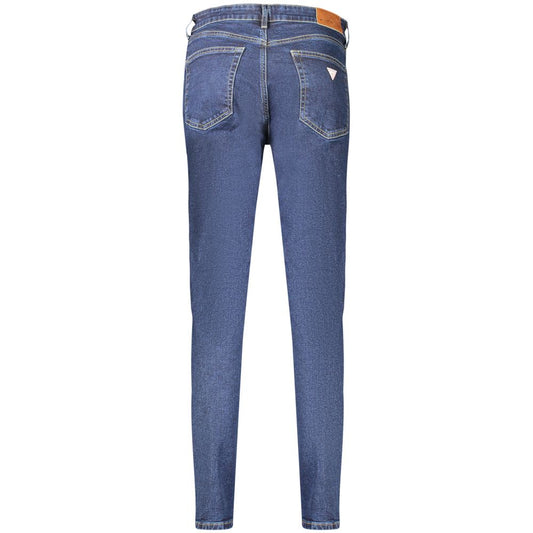 Pair of blue jeans on a hanger