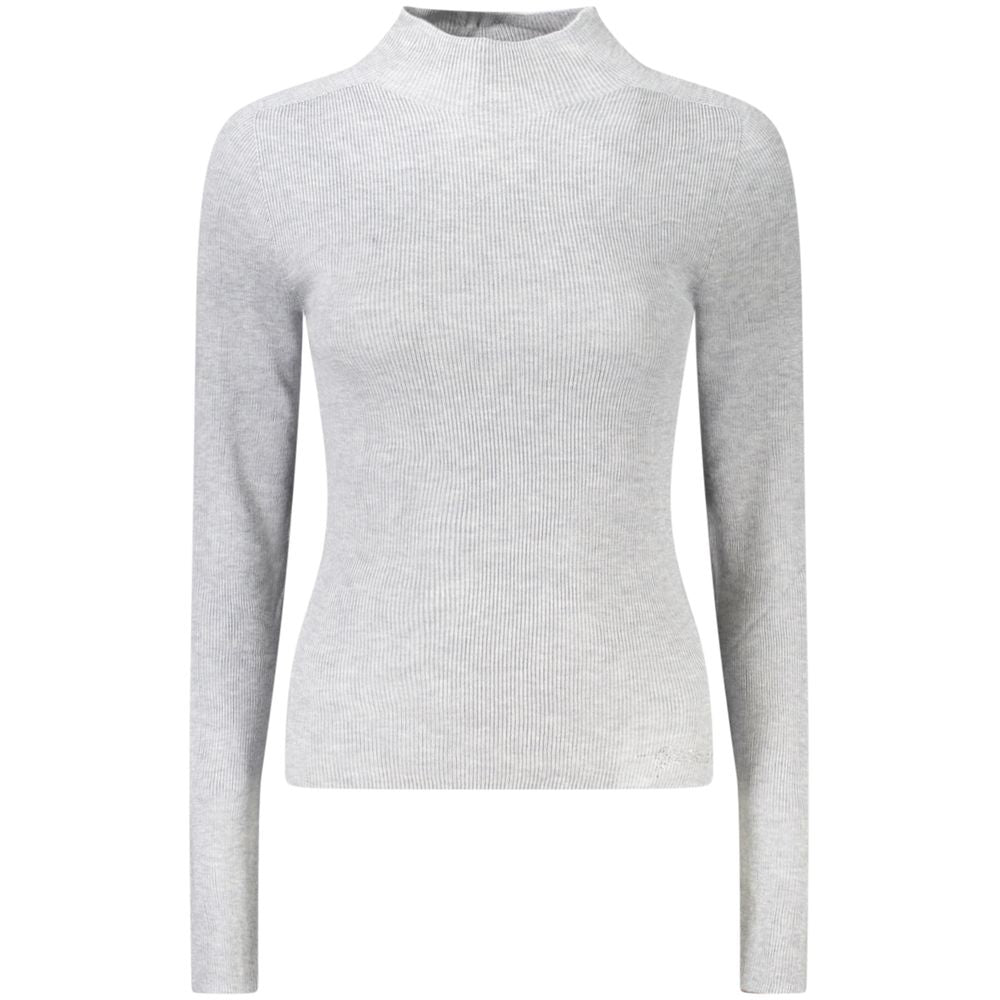 Long sleeve ribbed knit sweater