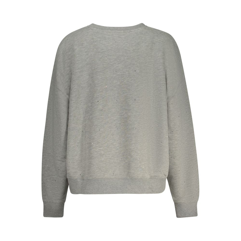 Grey sweater with sequin embellishments on front