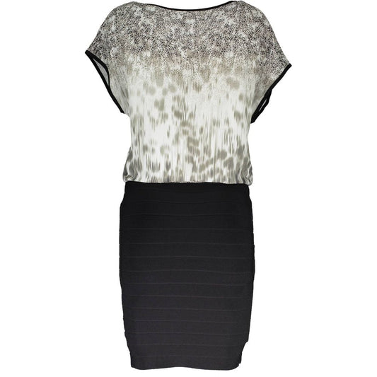 Black dress with silver sequins on bodice
