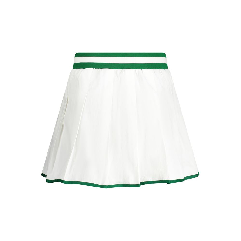 White skirt with green trim