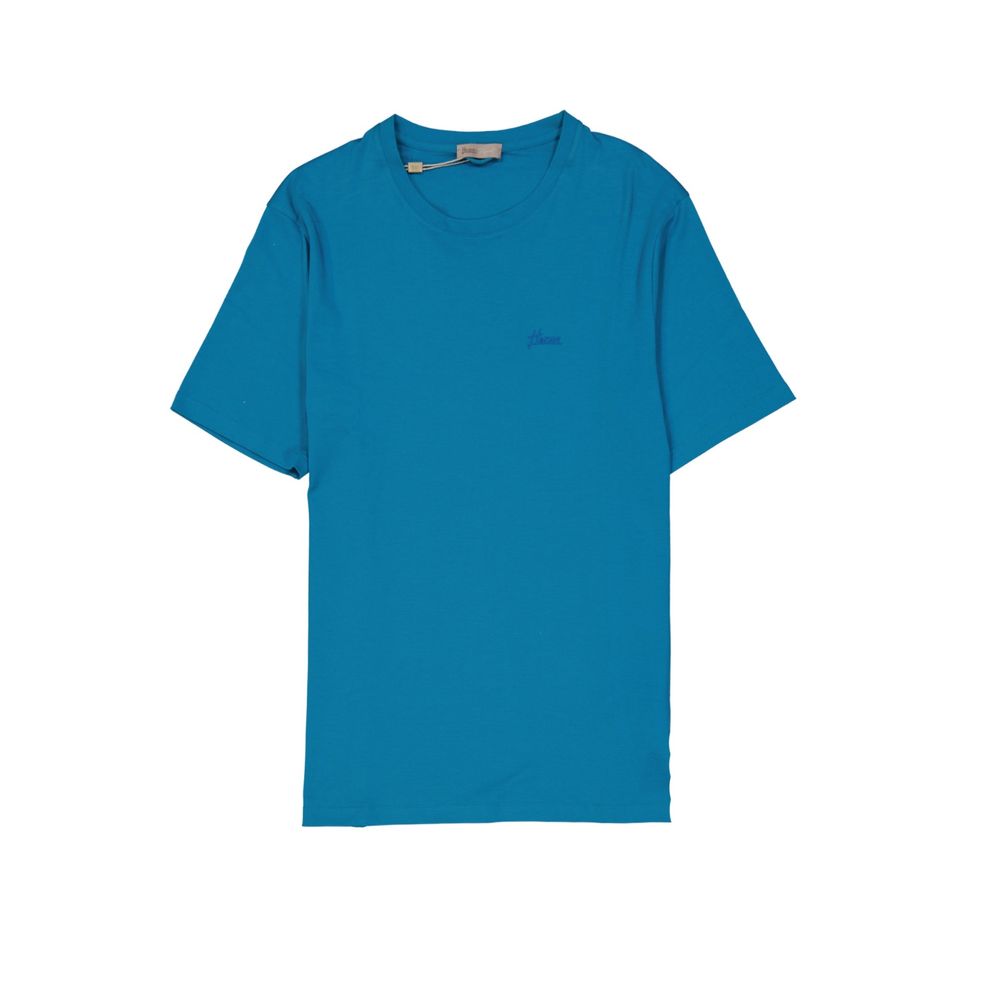 Blue t-shirt on hanger