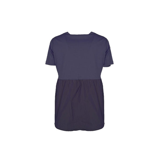 Navy blue cotton t-shirt with short sleeves