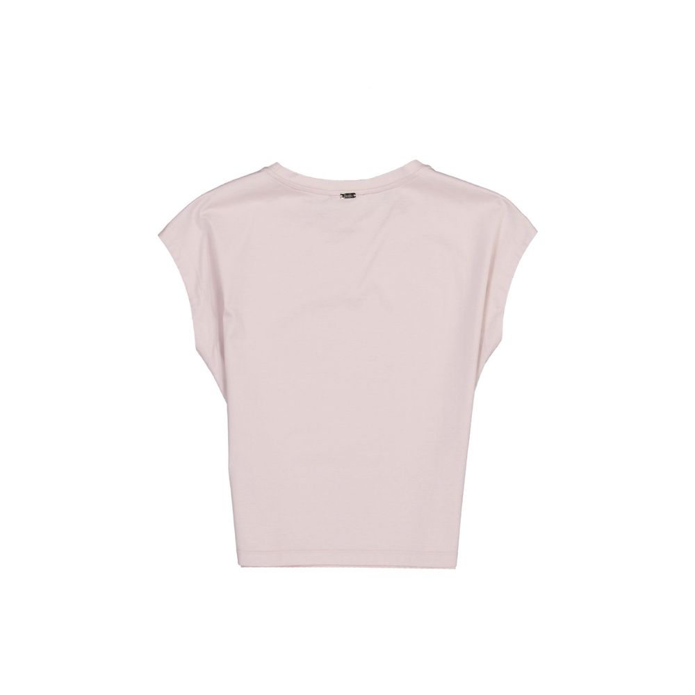 Pink short sleeve t-shirt on display