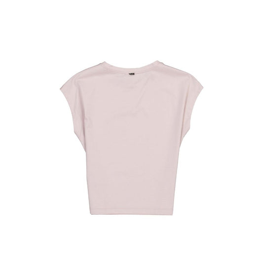 Pink short sleeve t-shirt on display