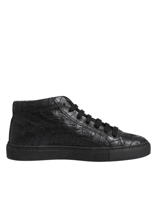 Black glittery sneaker with white sole