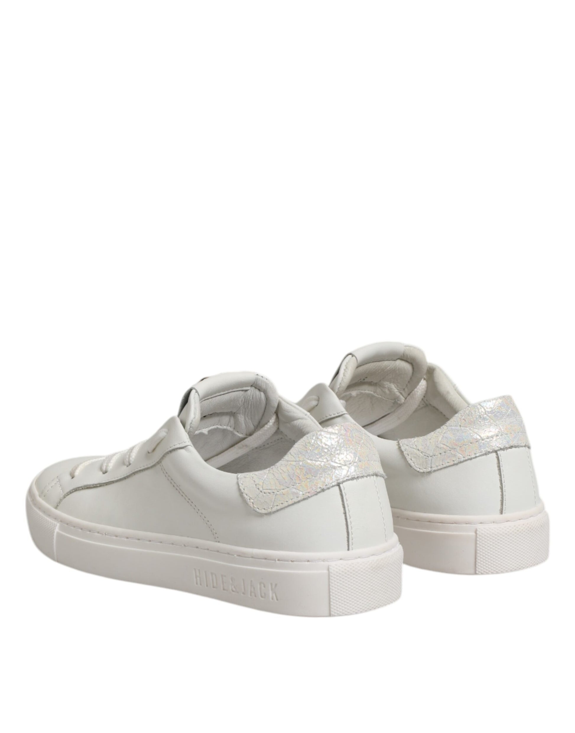 Pair of sneakers with glittery accents on sides