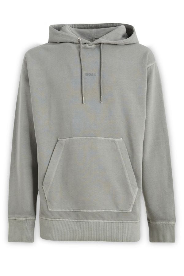 Grey hoodie with kangaroo pocket