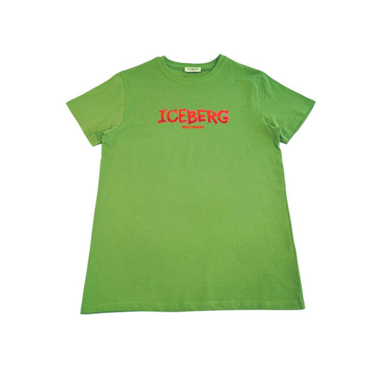 Green t-shirt with red lettering