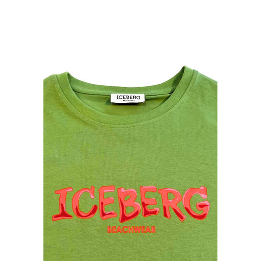 Green t-shirt with red lettering