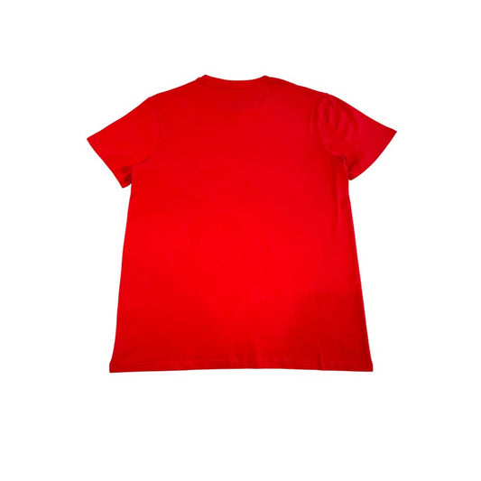 Red short sleeved t-shirt