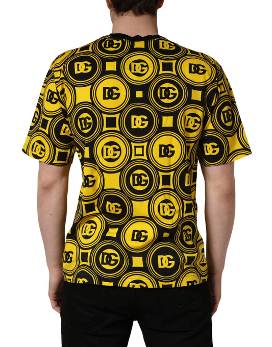 Yellow shirt with black logo