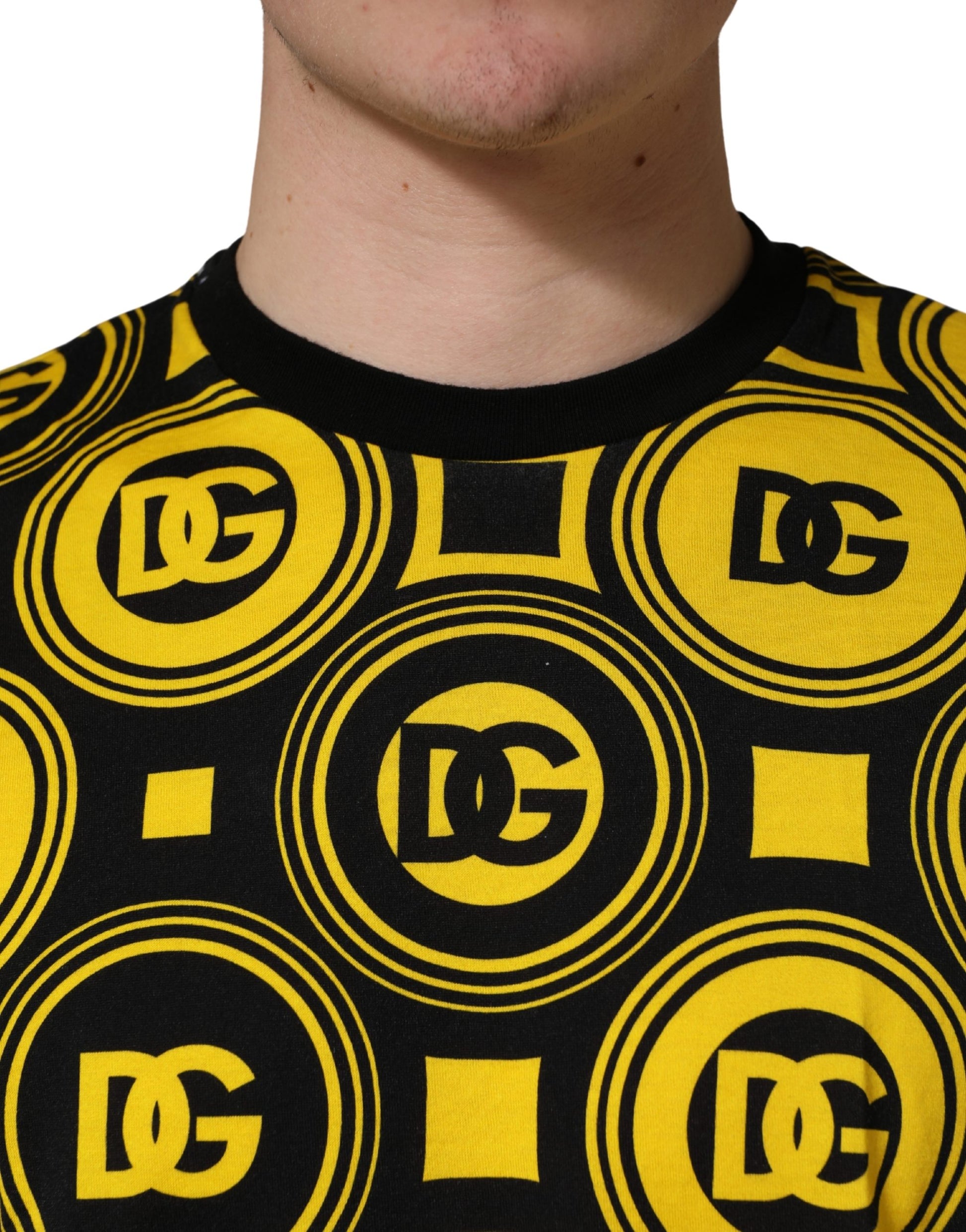 Black shirt with yellow DC logo
