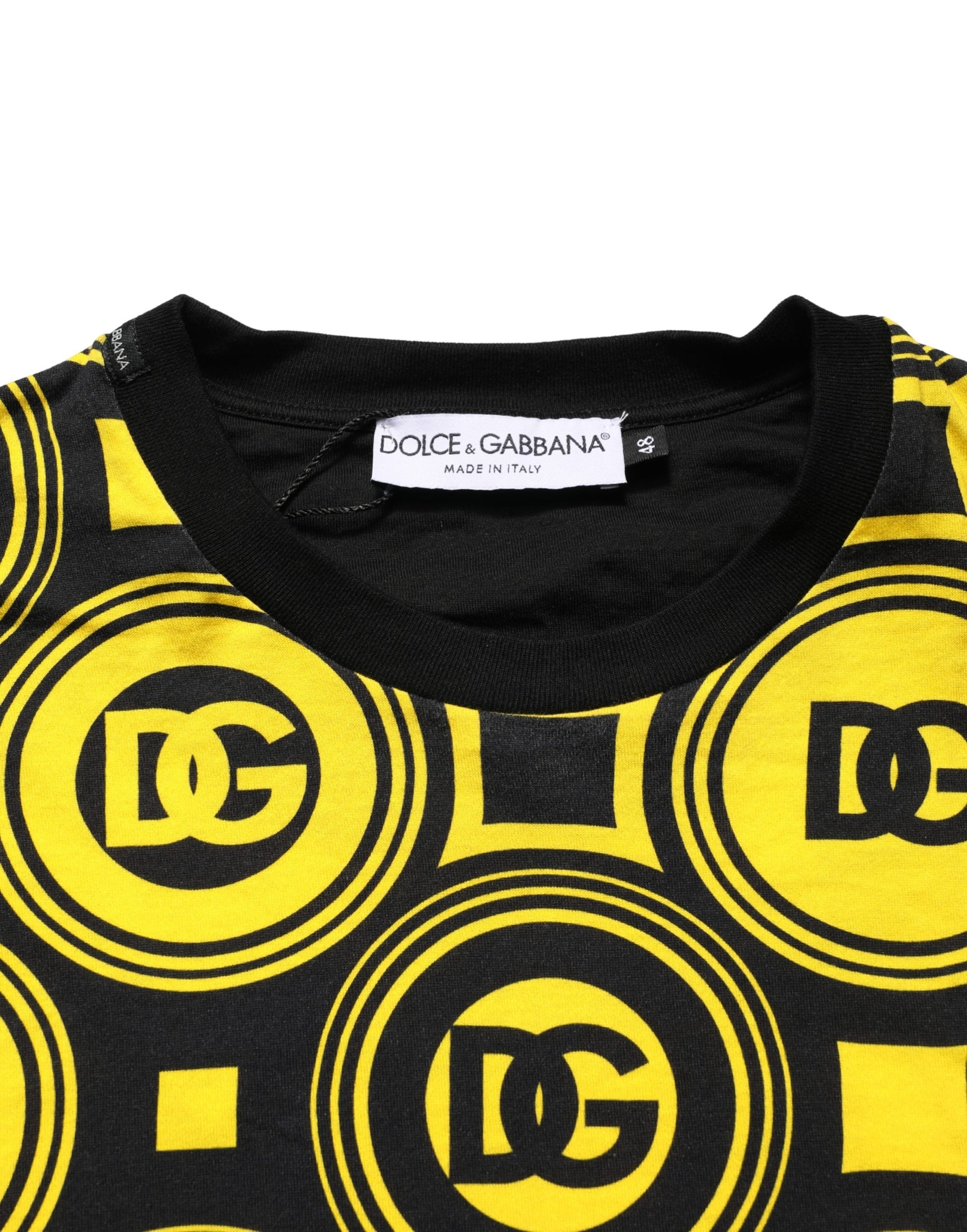Black shirt with yellow dc logo