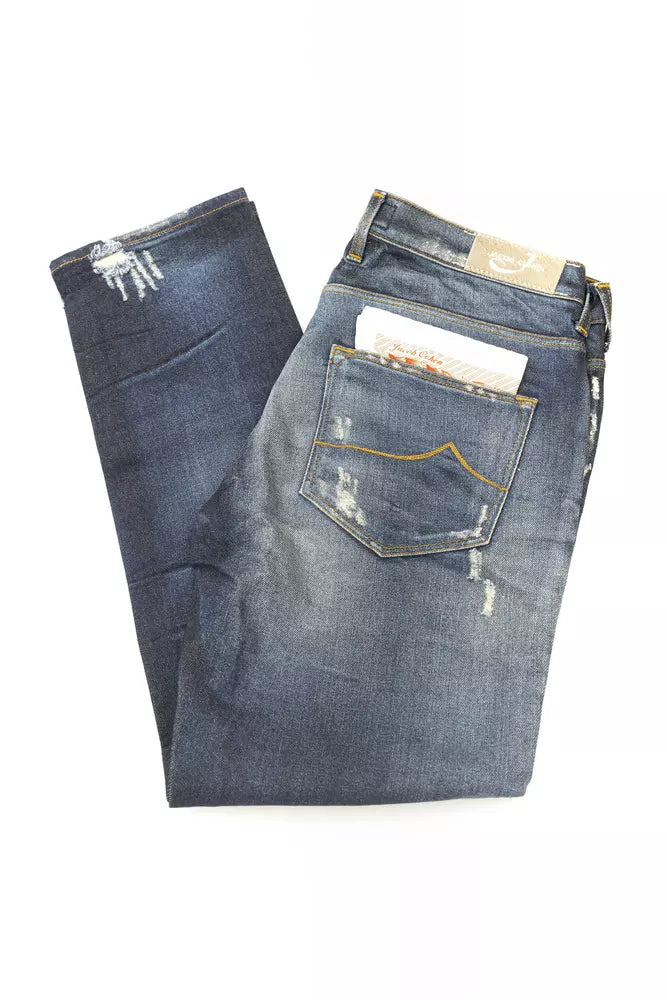 Pair of blue denim jeans