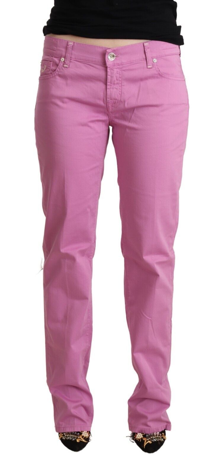 Pair of pink women's jeans