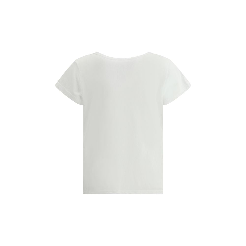 White cotton t-shirt with short sleeves
