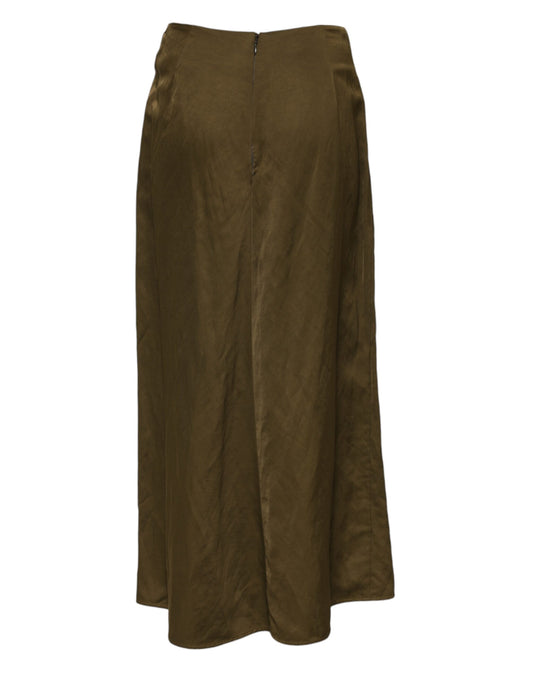 Long brown velvet skirt