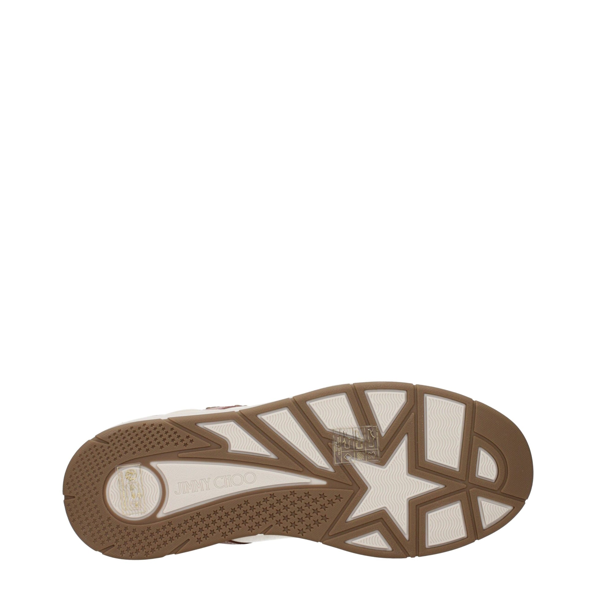 Brown leather sneaker with white sole