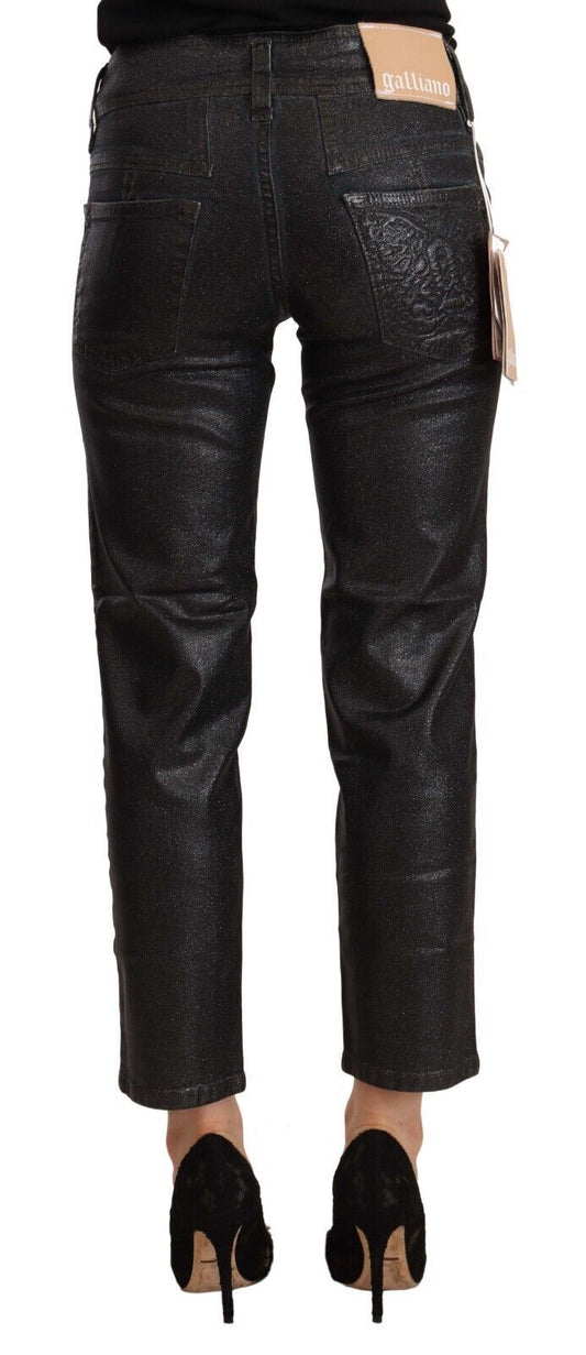 Pair of black glittery pants